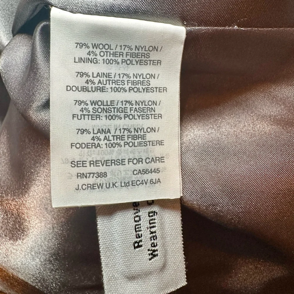 J. Crew gray classic duffle coat with toggles Size 12 - Picture 13 of 16